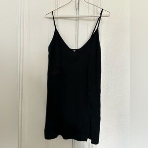 Black reformation mini dress